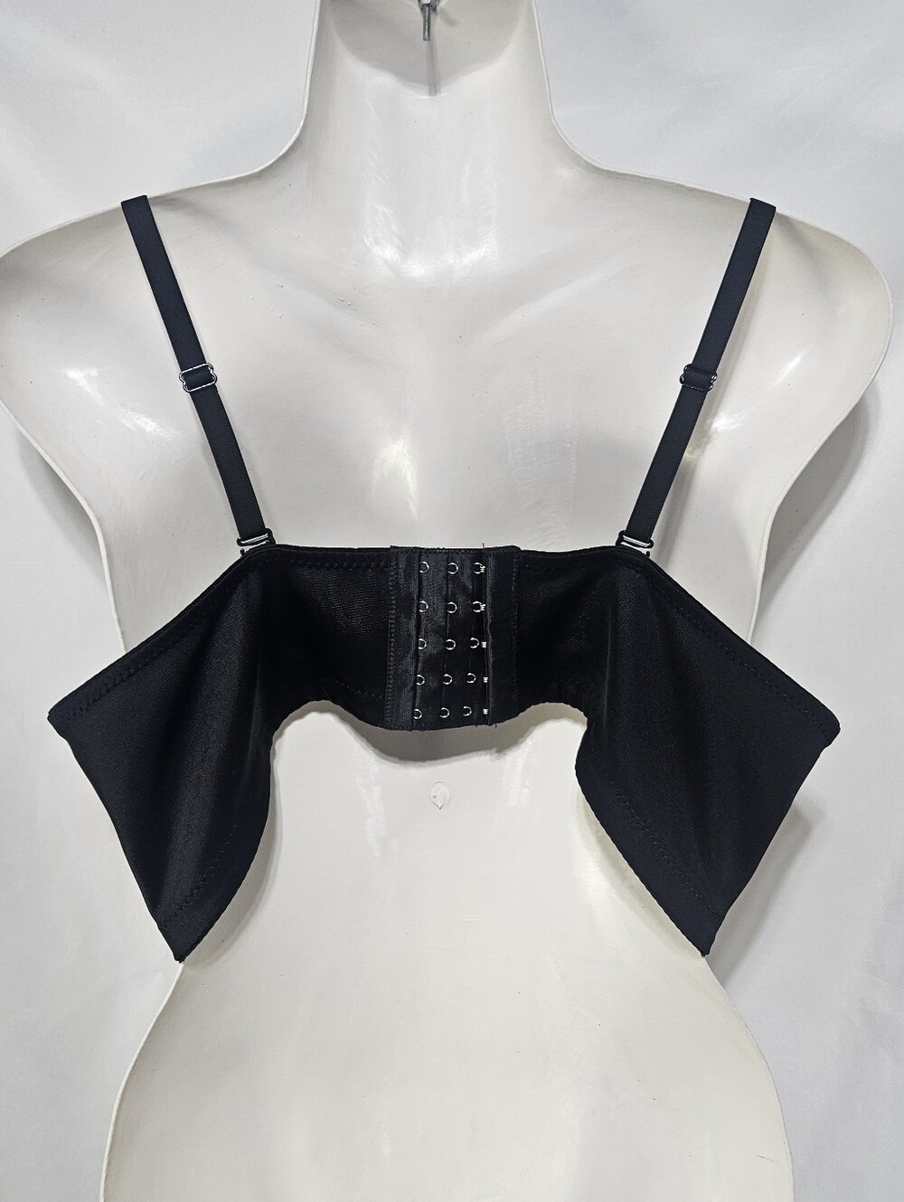 Rhinestone Crystal Bustier Crop Top Black Corset Bralette Festival Rave Clubwear - Picture 3 of 5
